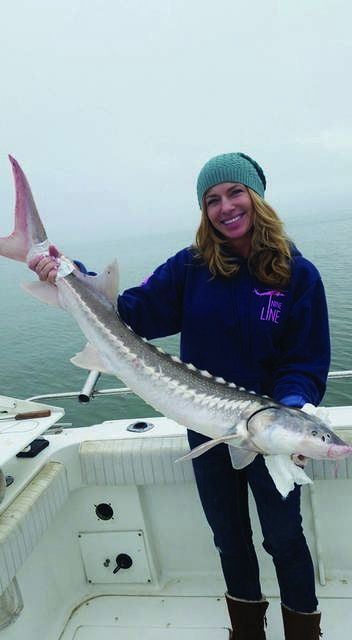 Sturgeon And Stripers Grab Baits