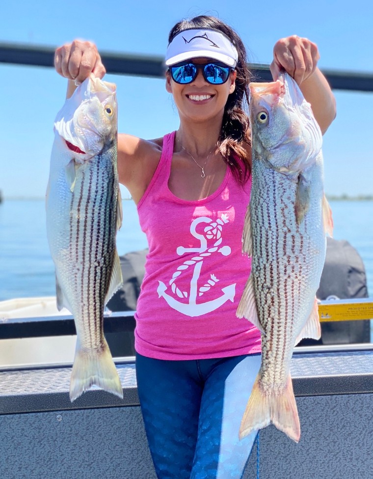 West Delta Striper Action With Captain Jeff Soo Hoo!