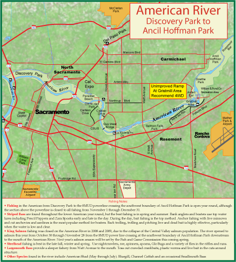 American River Lower Map