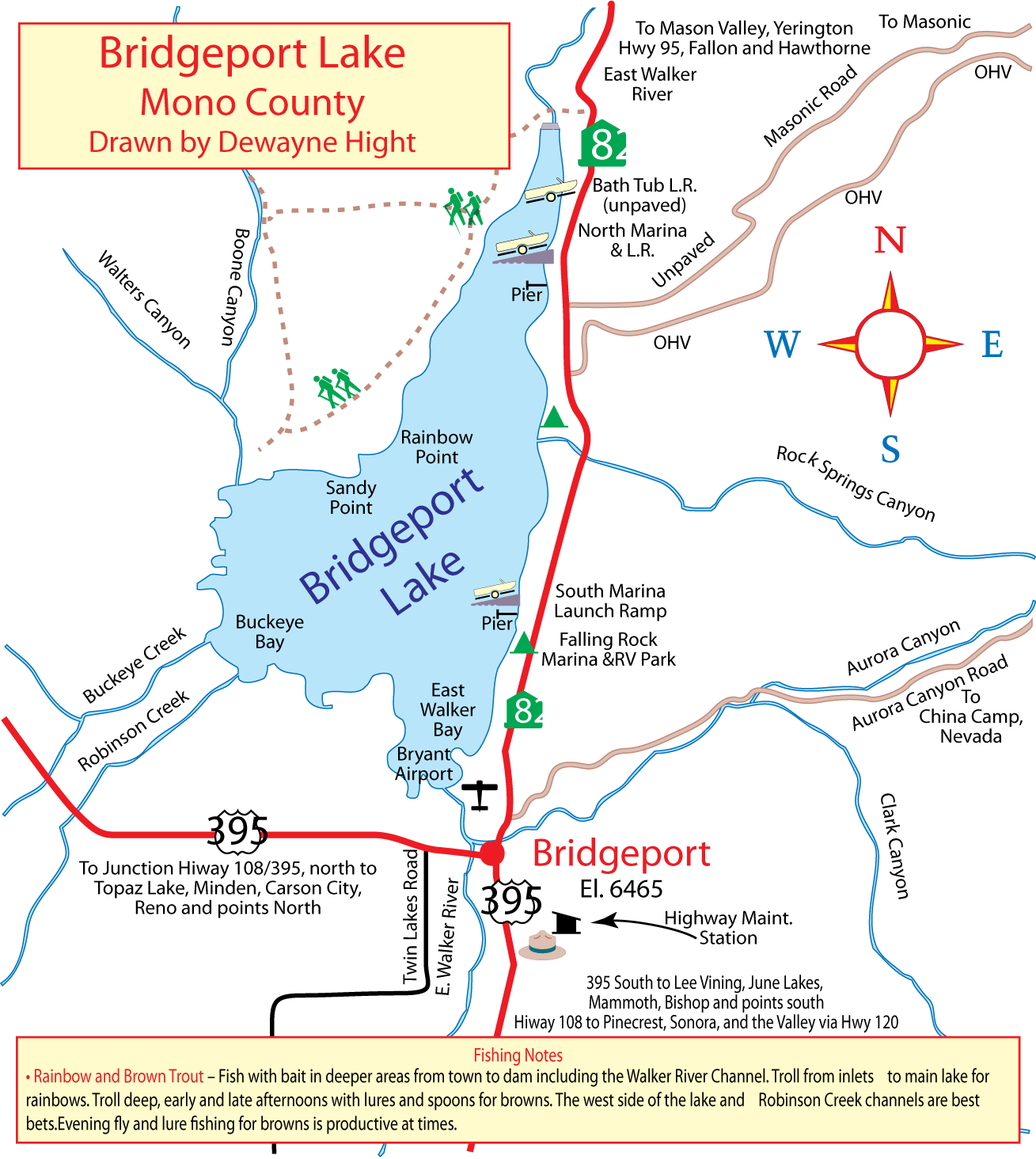Bridgeport Reservoir Map