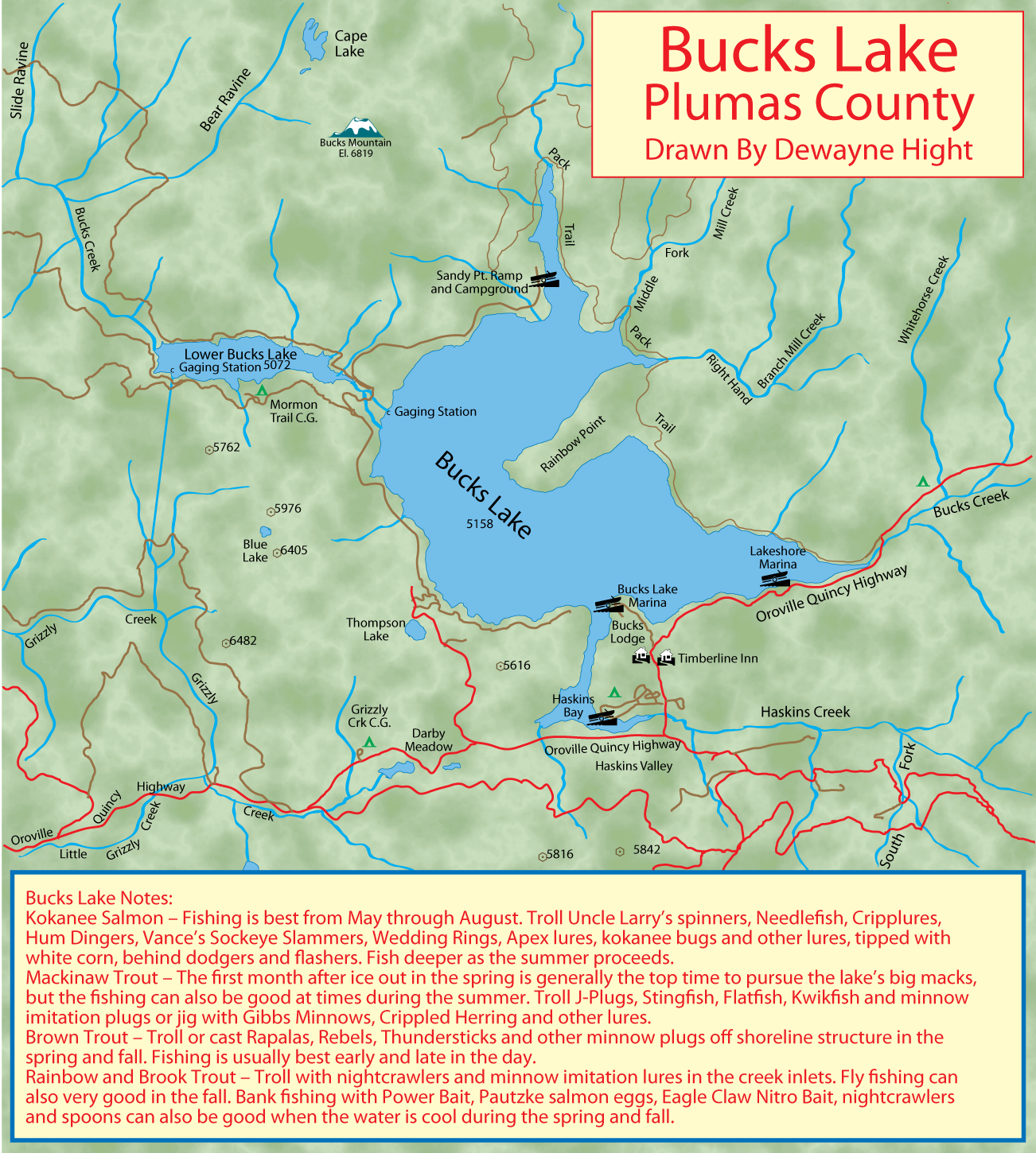 Bucks Lake Map