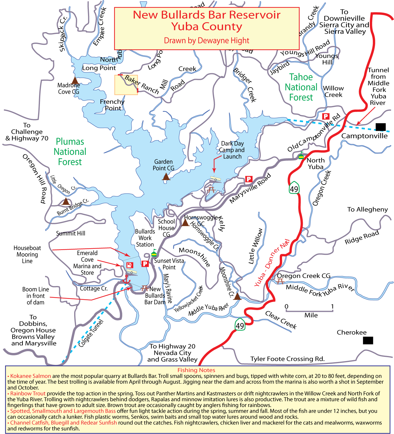 Bullards Bar Map
