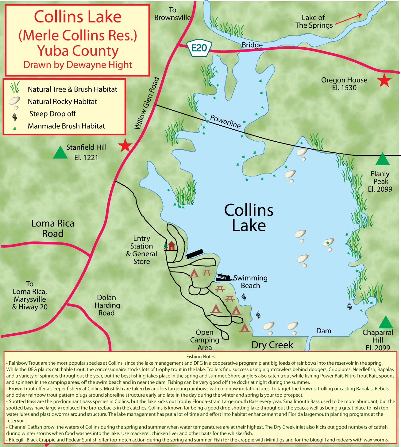 Colllins Lake Map