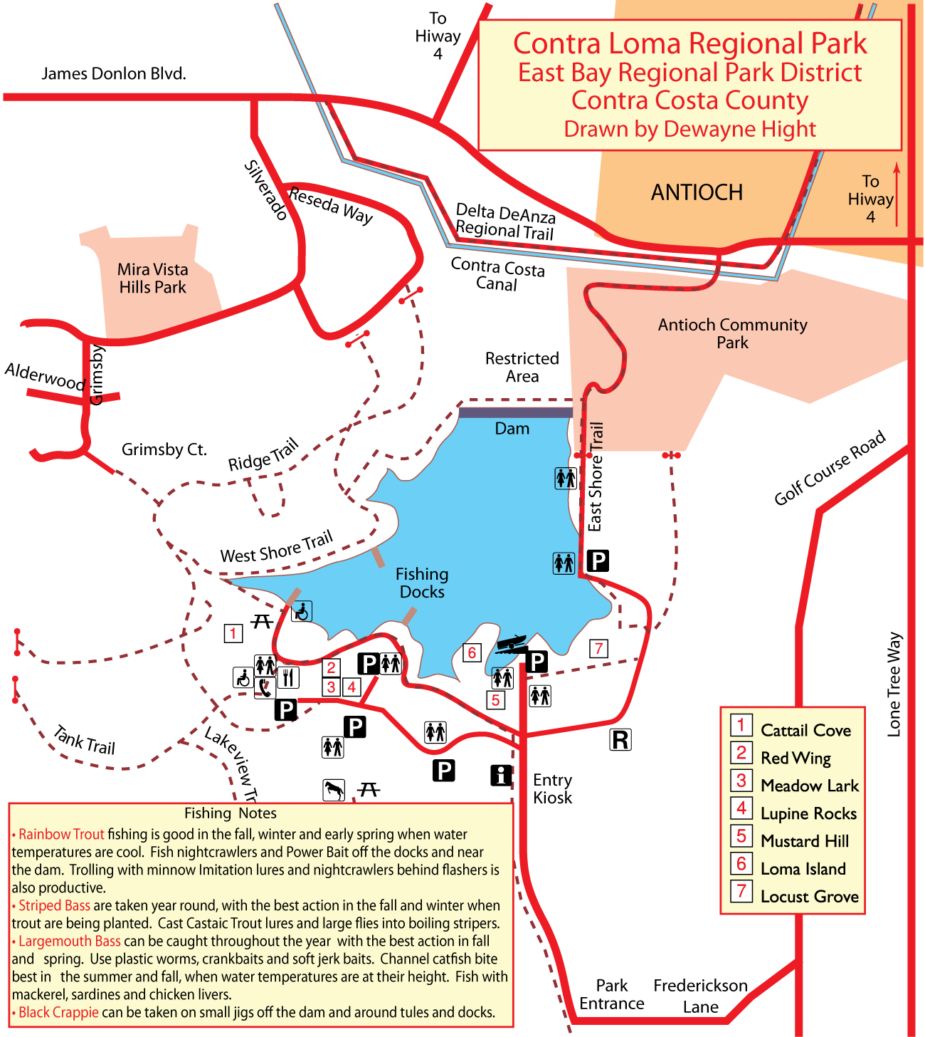 Contra Loma Reservoir Map