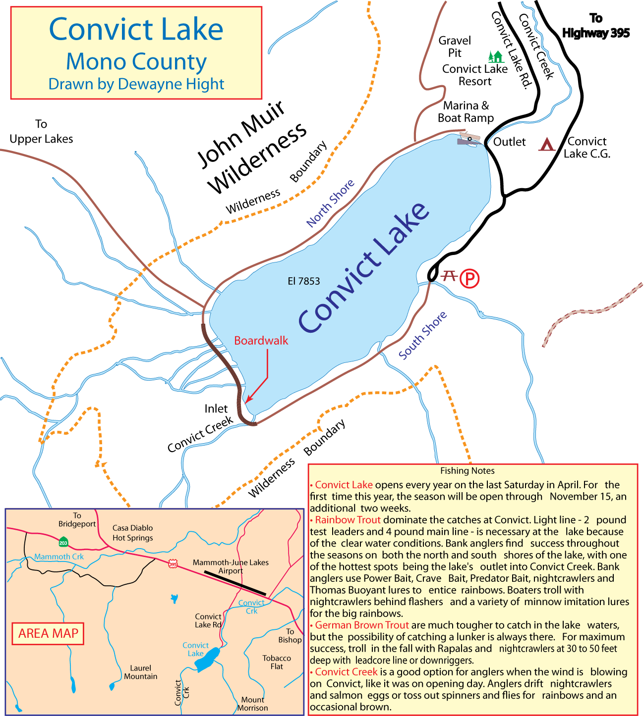 Convict Lake Map