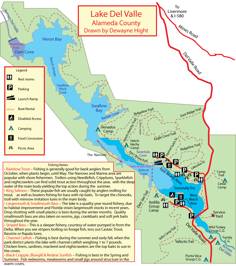 Del Valle Reservoir Map