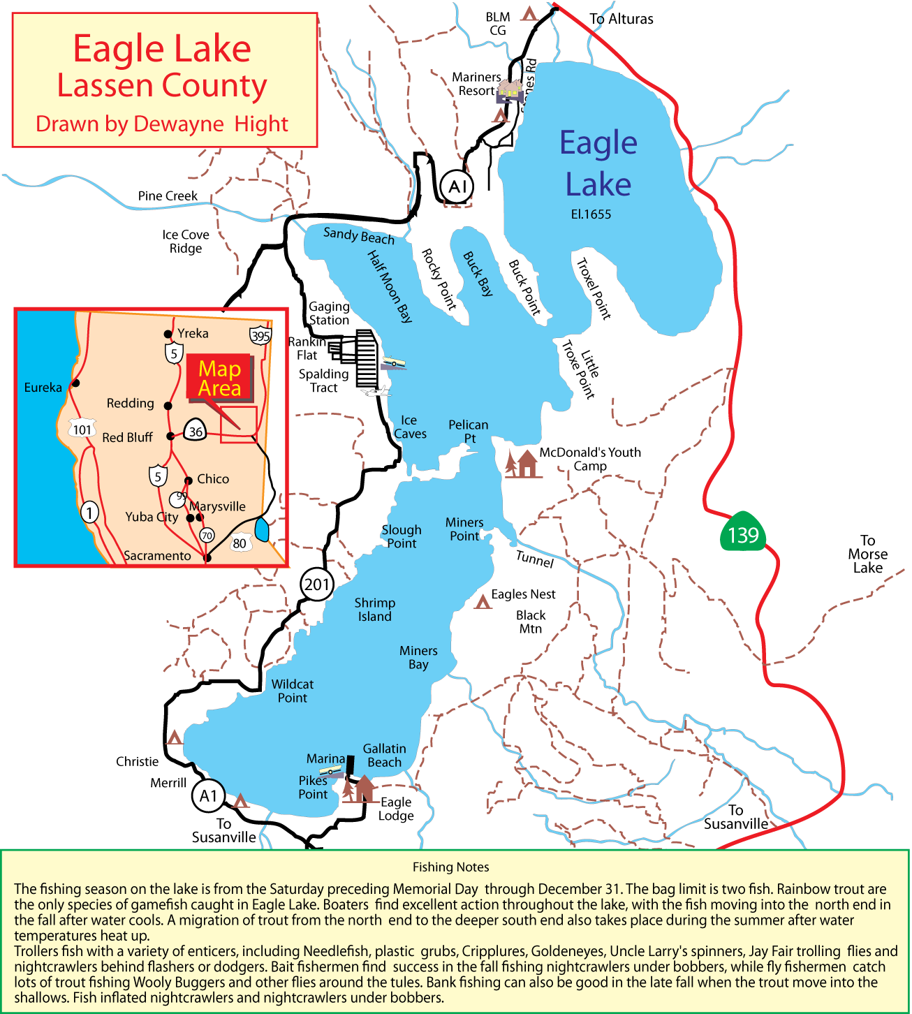 Eagle Lake Map