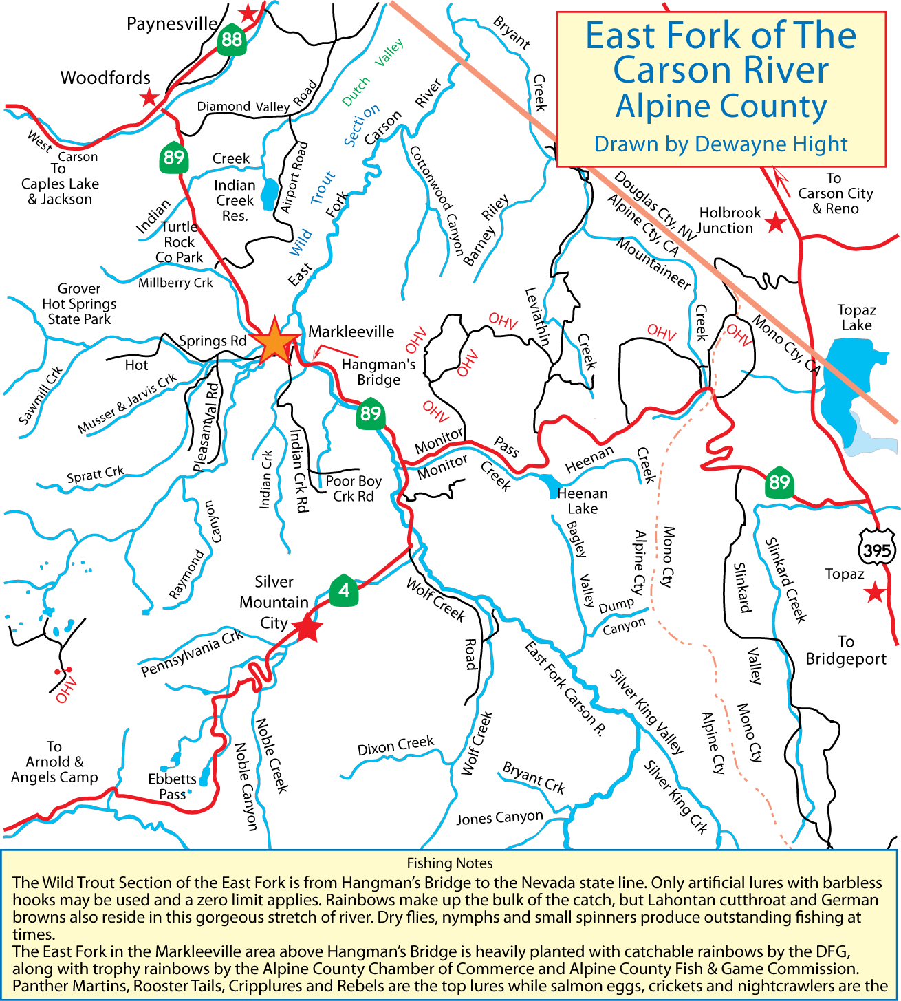 East Carson River Map