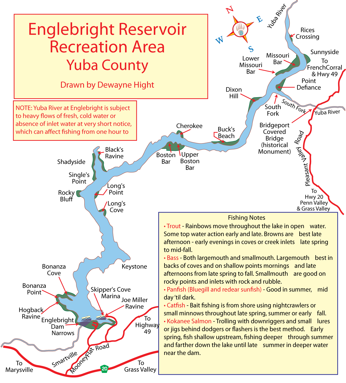Englebright Reservoir Map