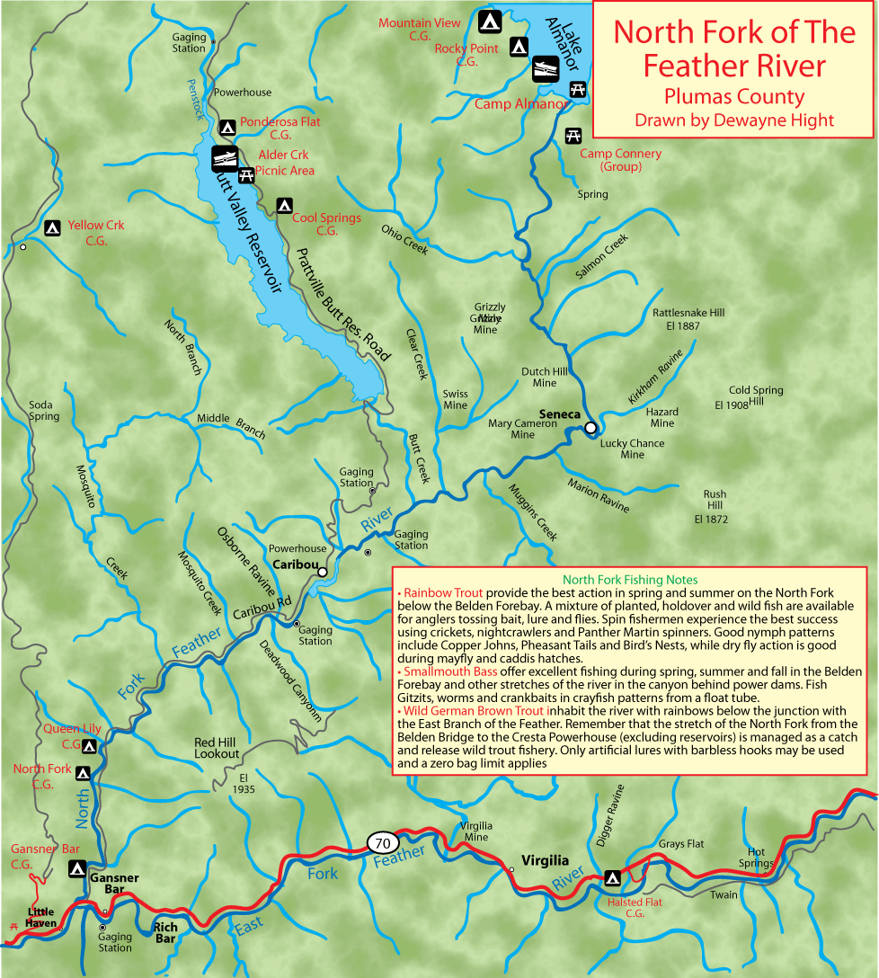Feather River North Fork Map