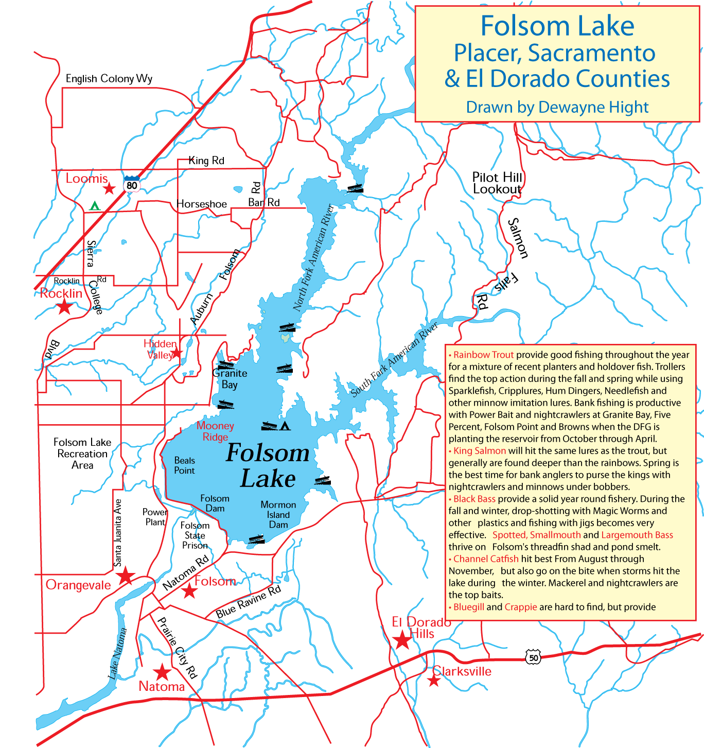 Folsom Lake Map