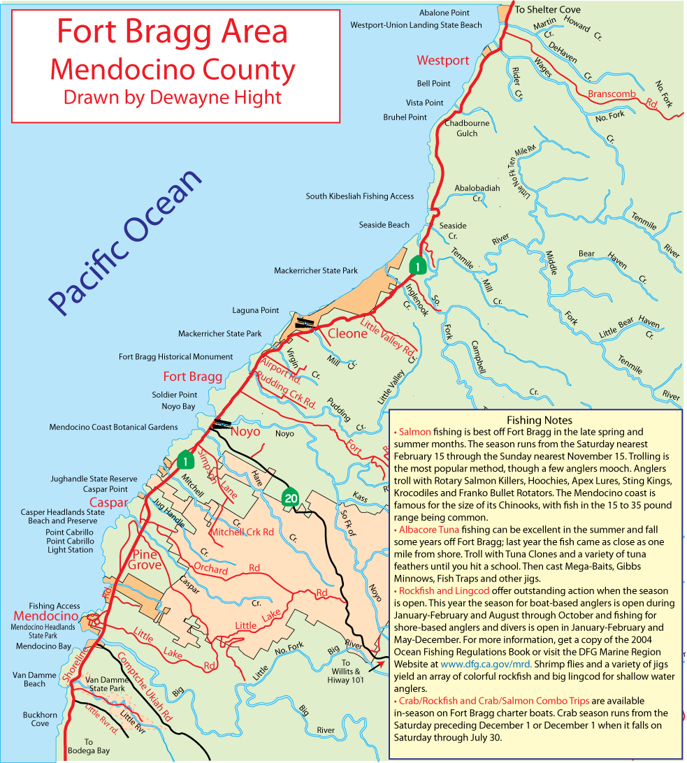Fort Bragg Map