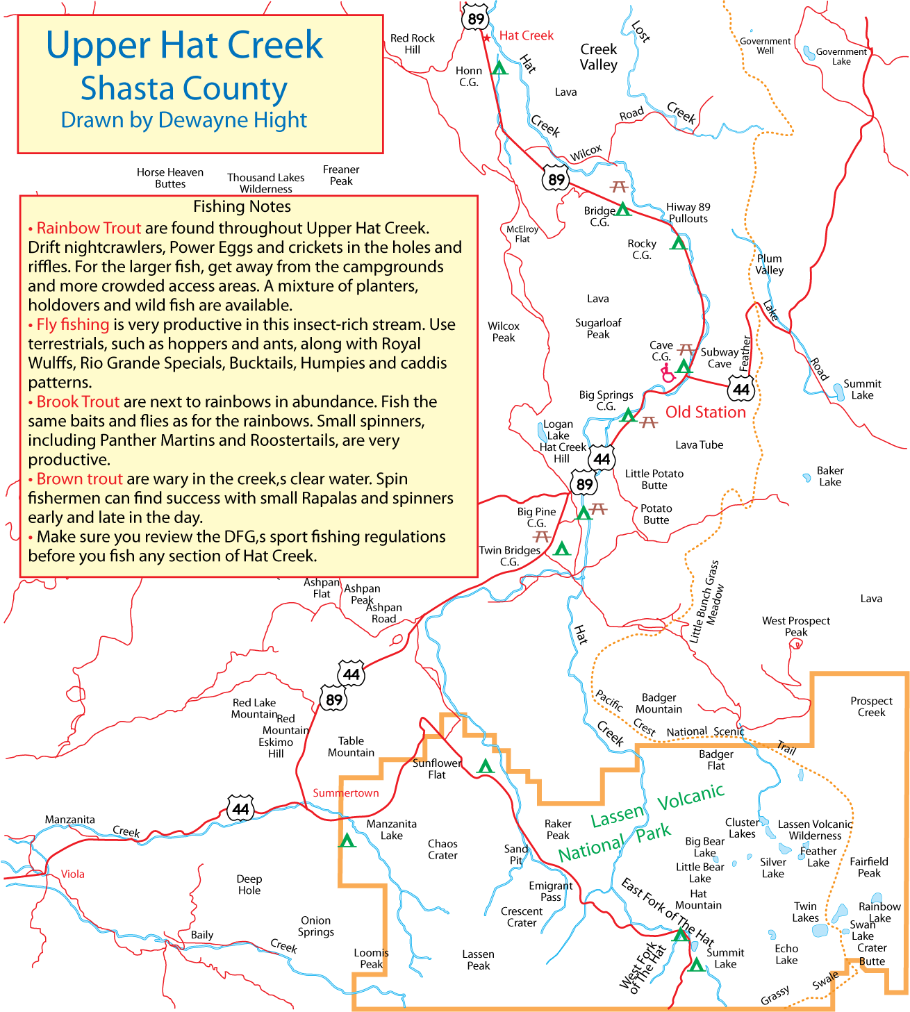 Hat Creek Map