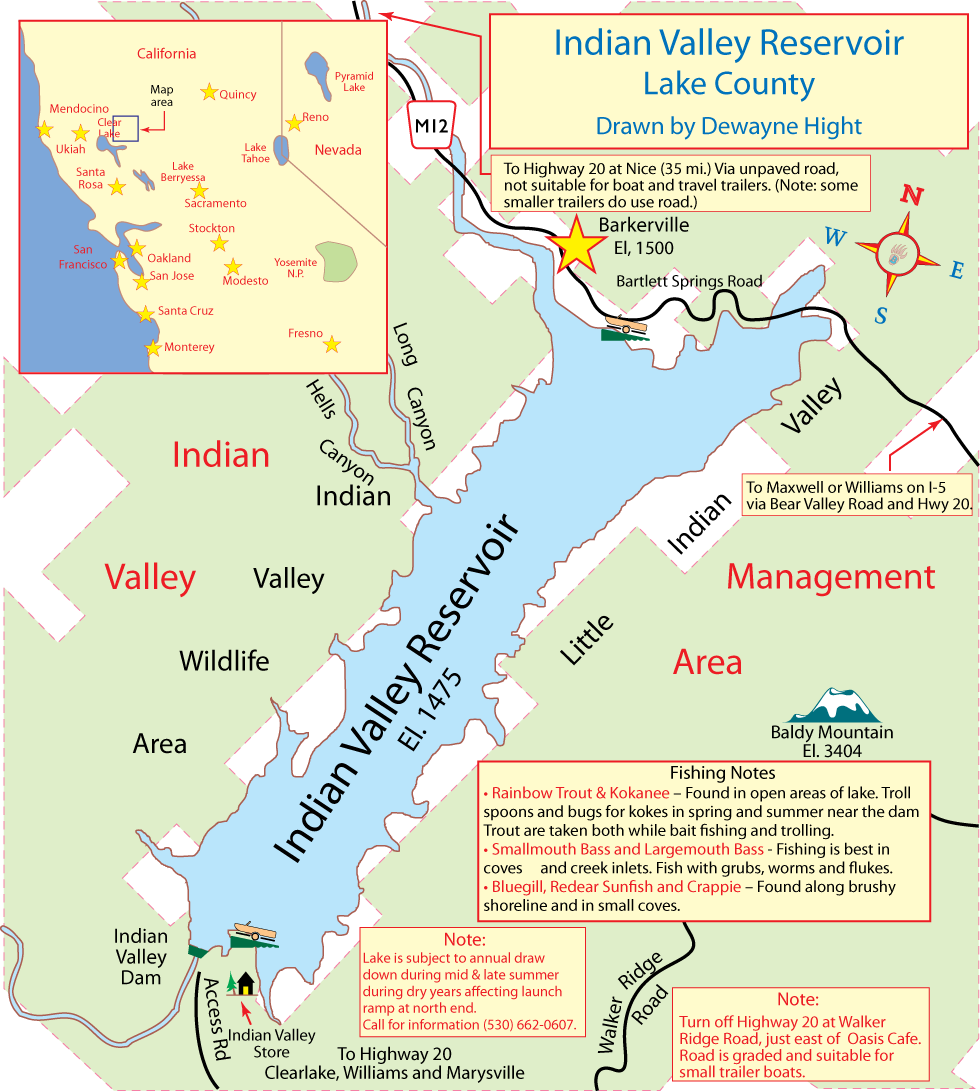 Indian Valley Reservoir Map