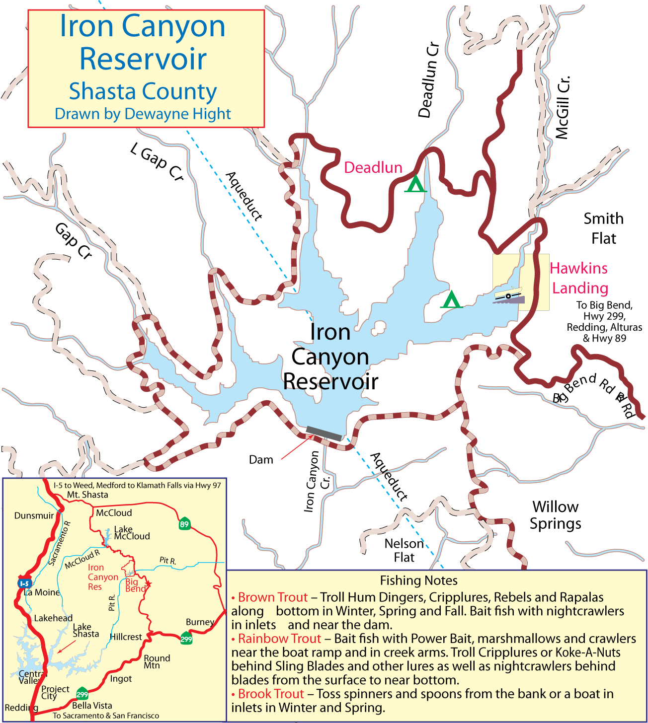 Iron Canyon Reservoir Map
