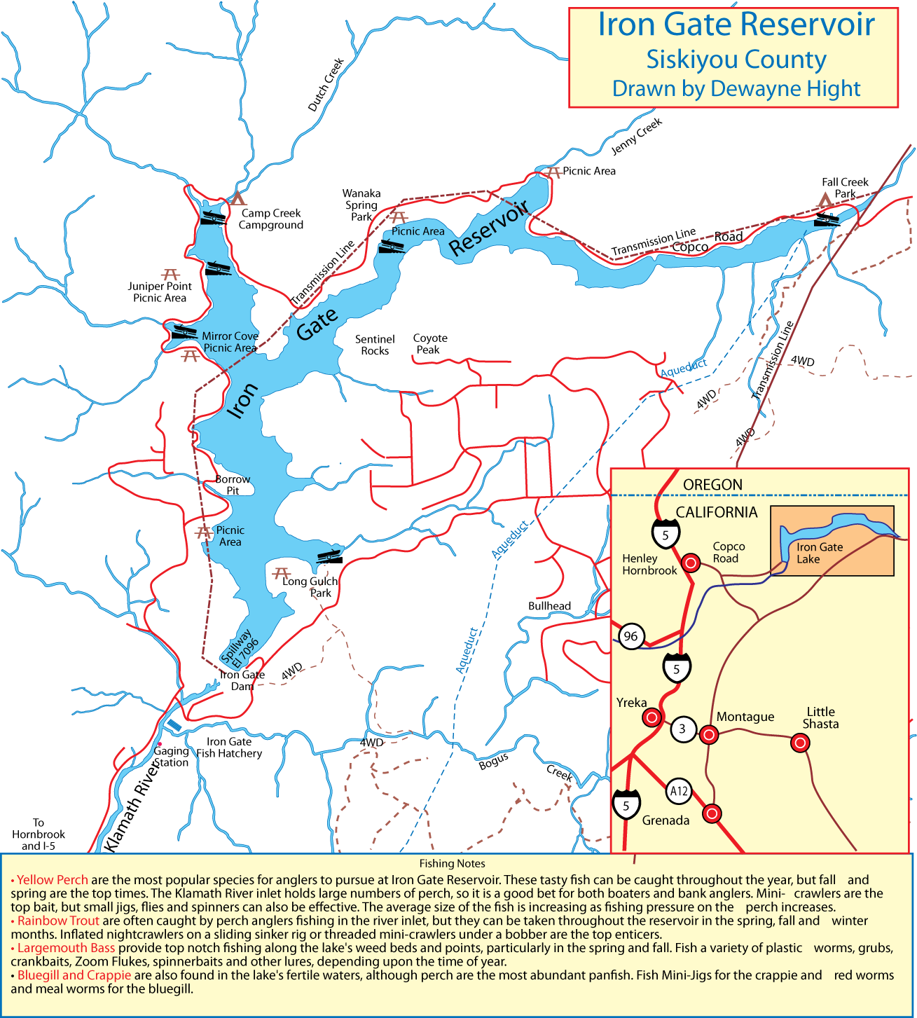 Iron Gate Reservoir Map