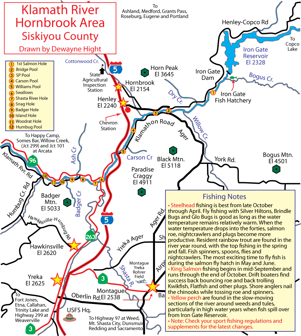 Klamath River Map