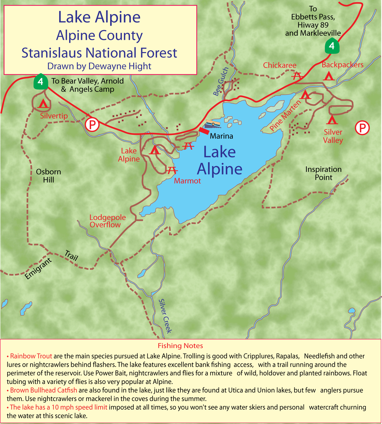 Lake Alpine Map