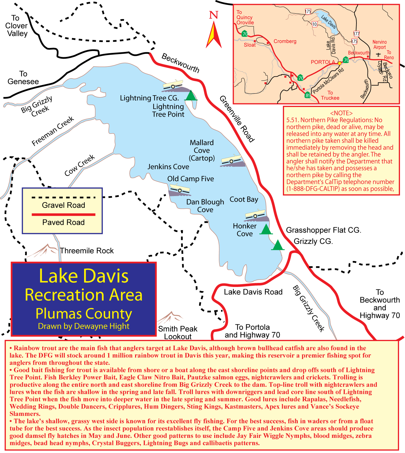 Lake Davis Map