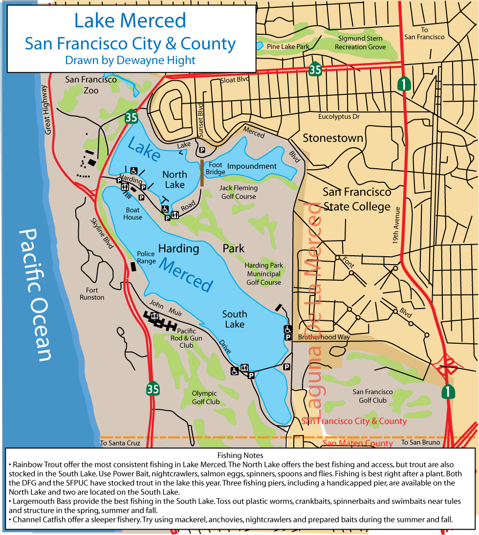 Lake Merced Map