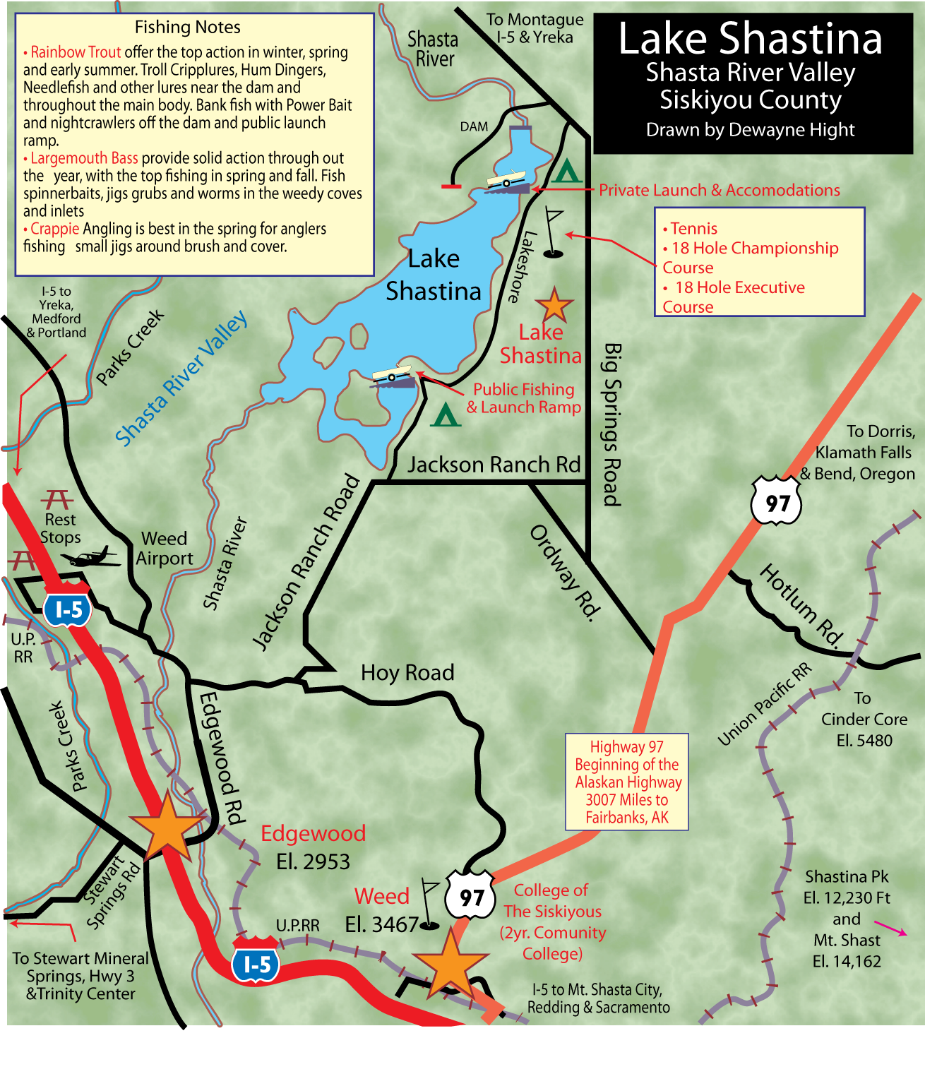Lake Shastina Map