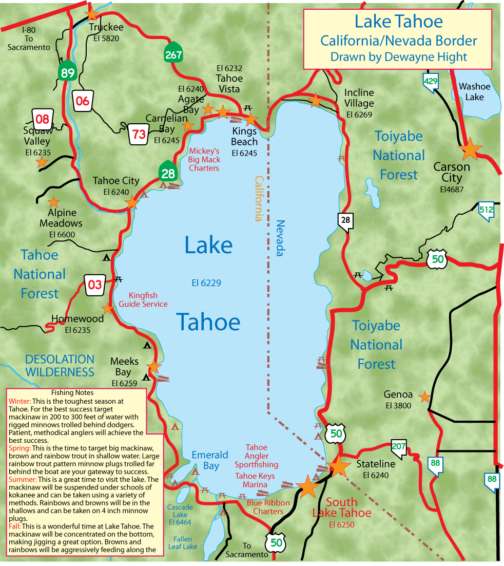 Lake Tahoe Map