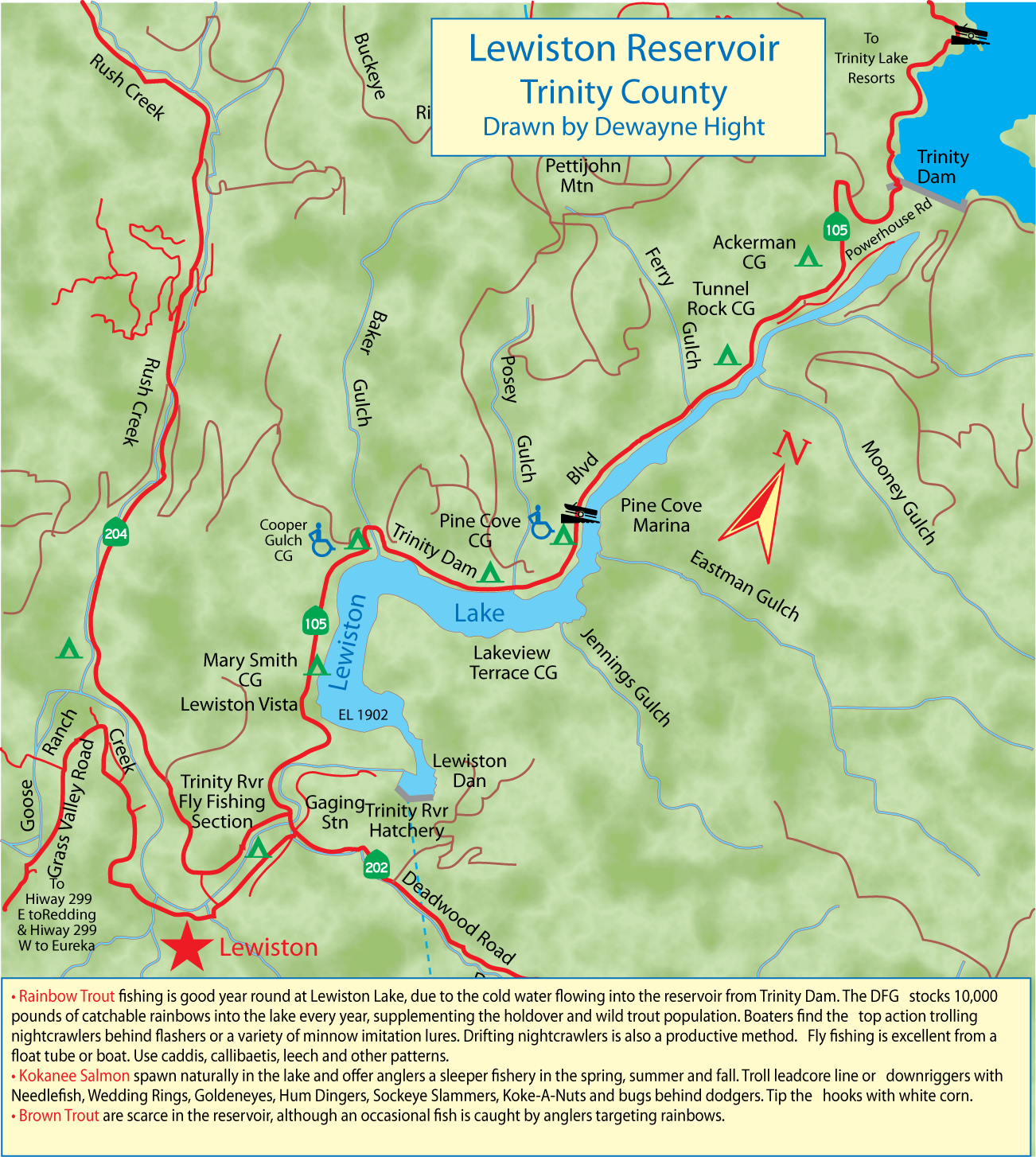 Lewiston Reservoir Map