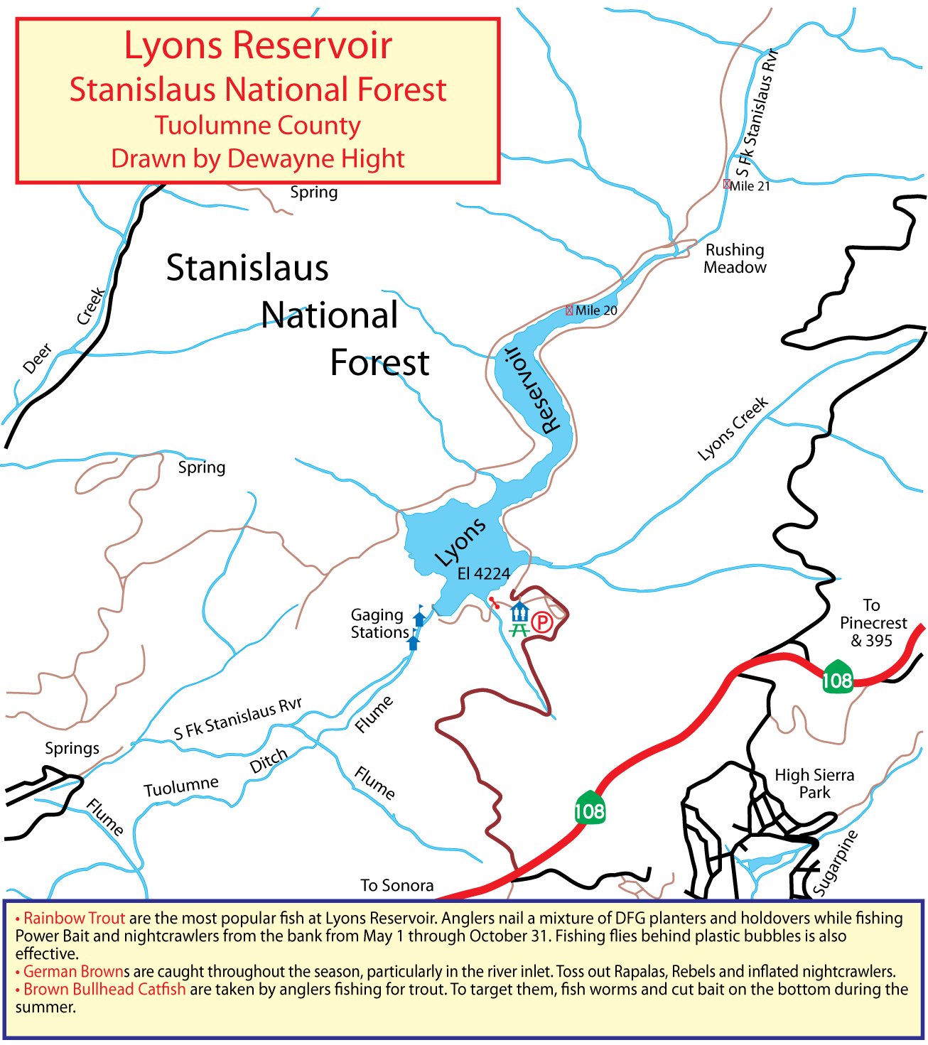 Lyons Reservoir Map