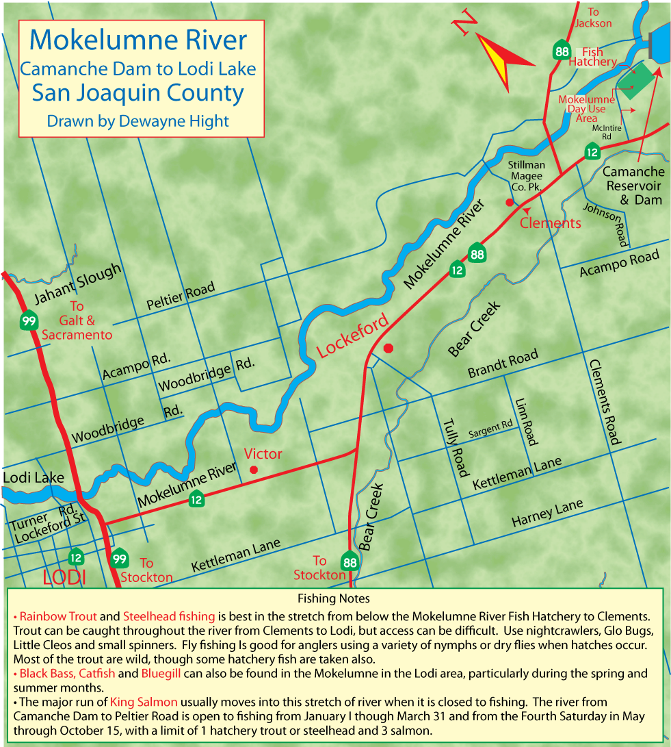 Mokelumne River Upper Map