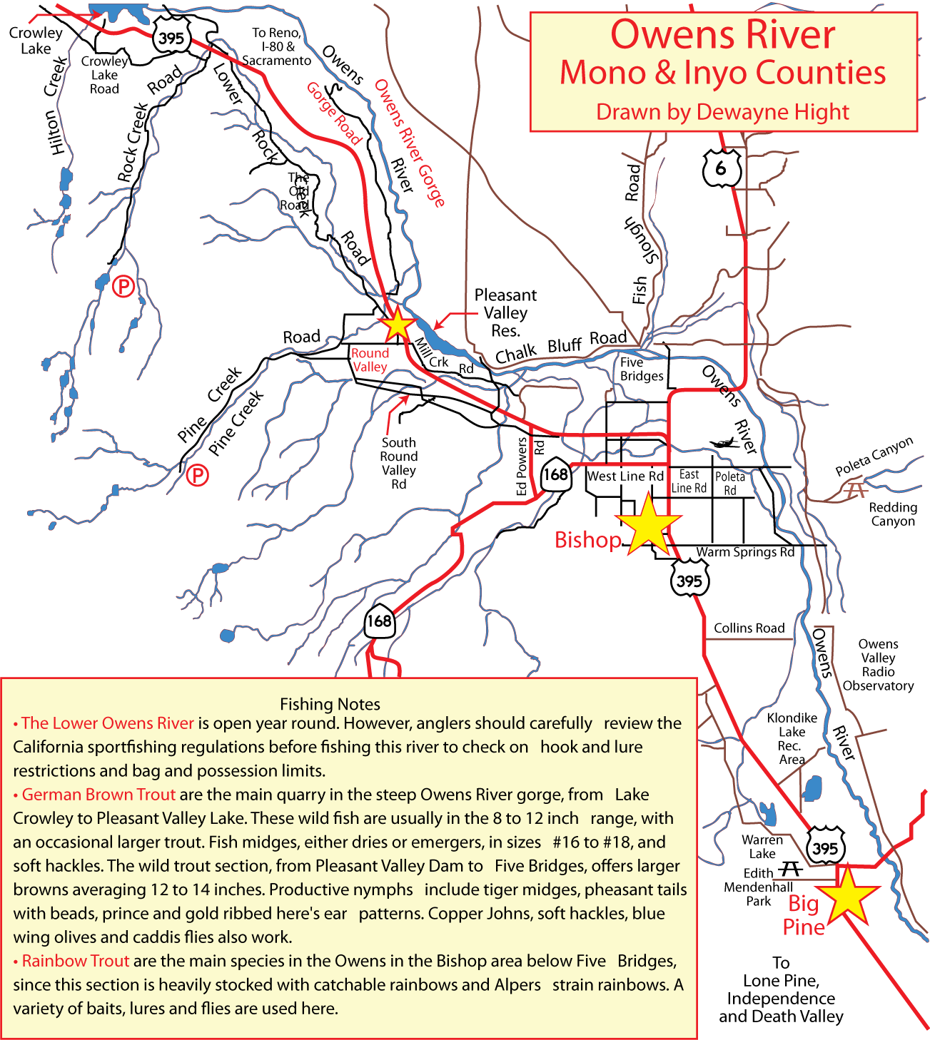 Owens River Gorge Map