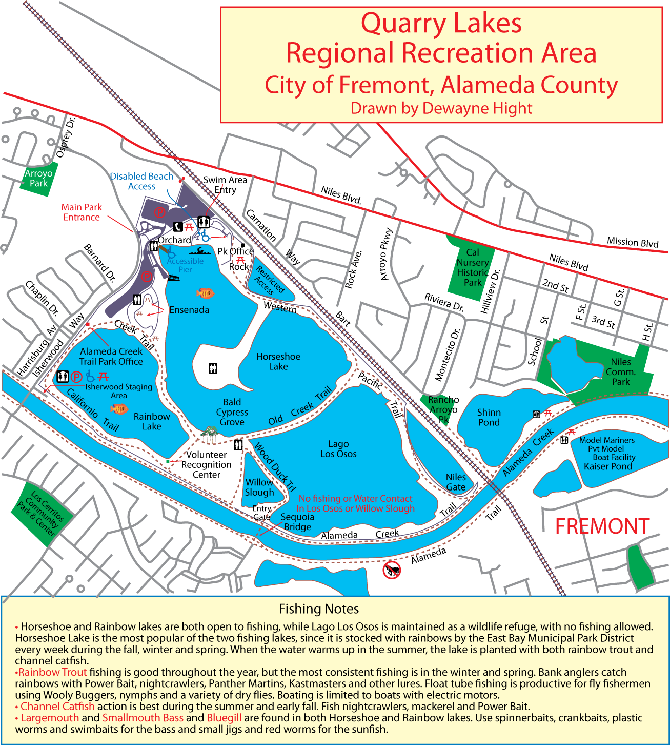 Quarry Lakes Map