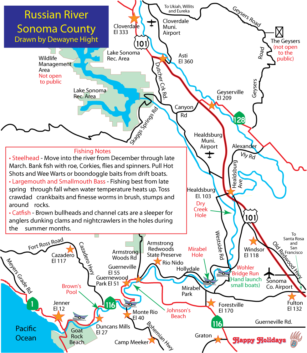 Russian River Map