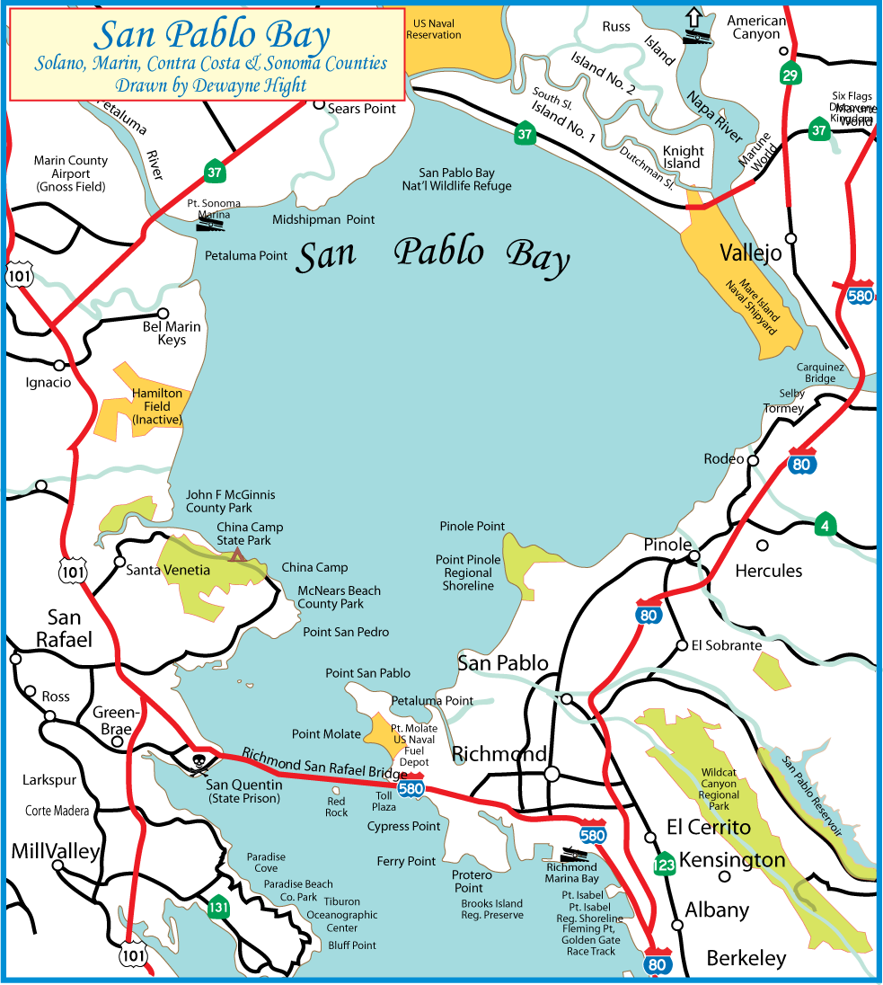 San Pablo Bay Map