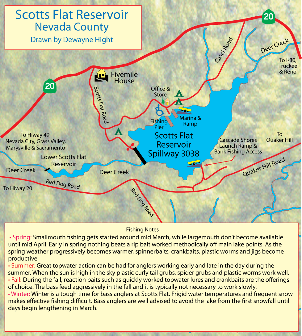 Scotts Flat Reservoir Map