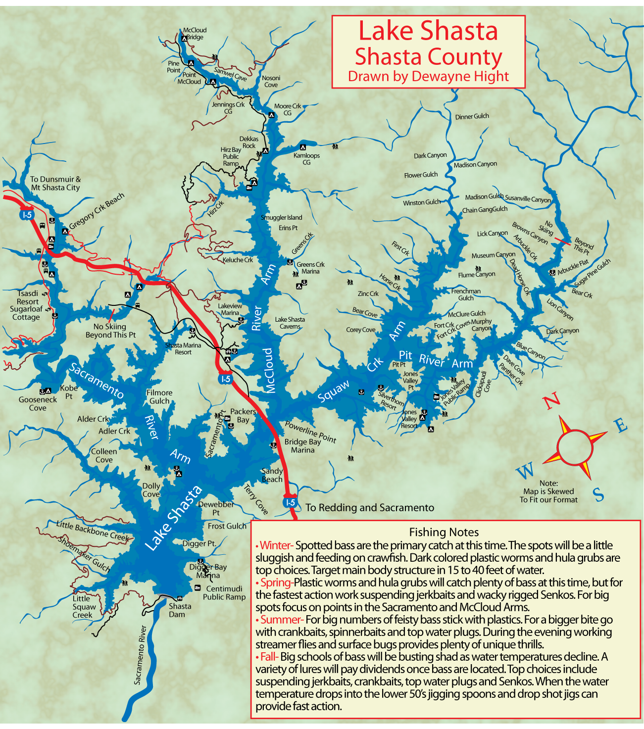 Shasta Lake Map