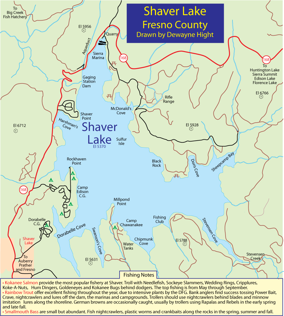 Shaver Lake Map