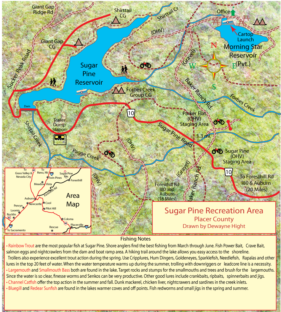 Sugar Pine Reservoir Map