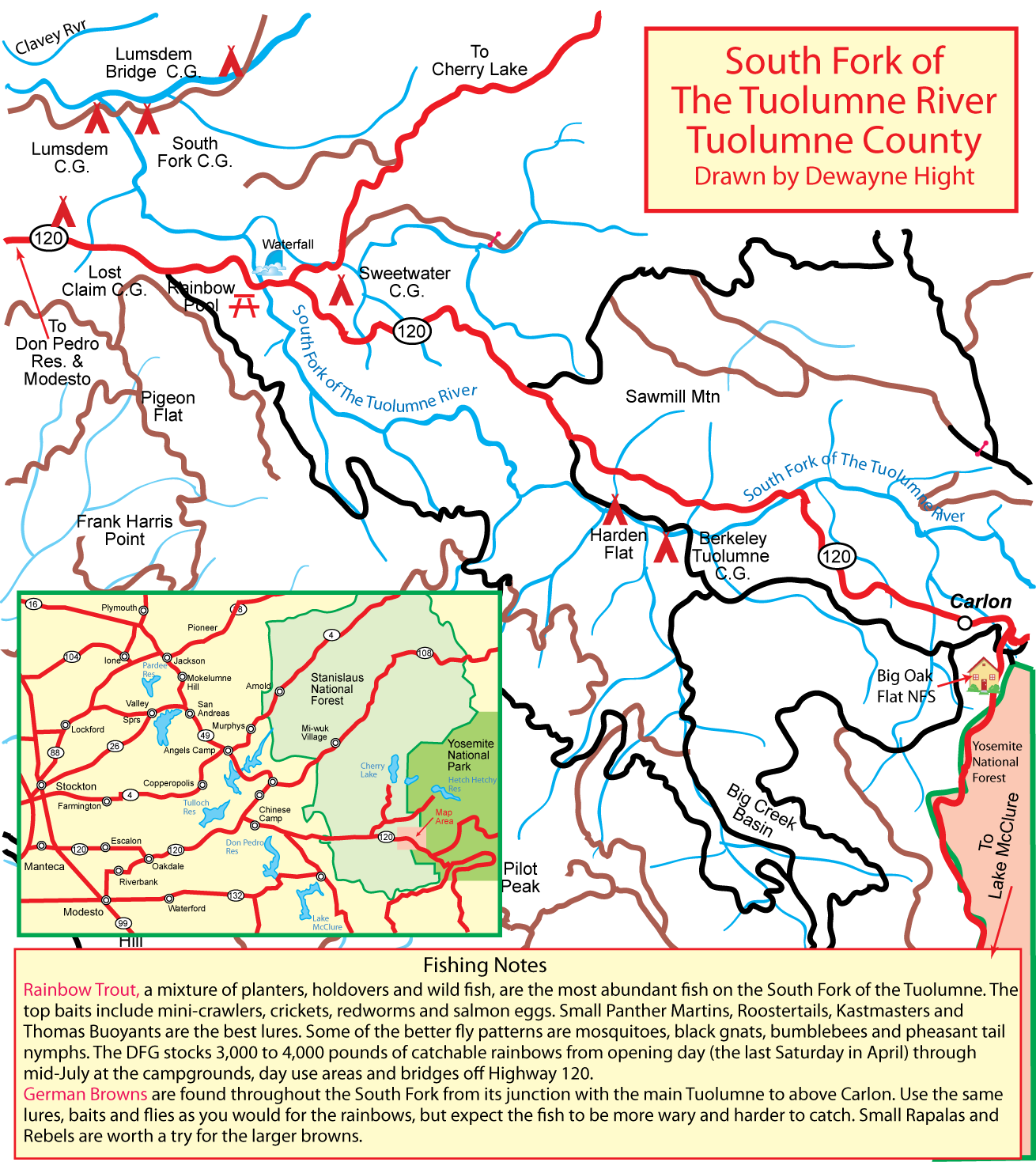 Tuolumne River Map