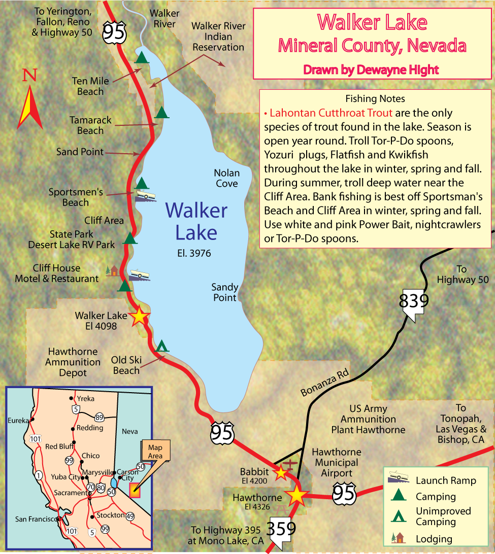 Walker Lake Map