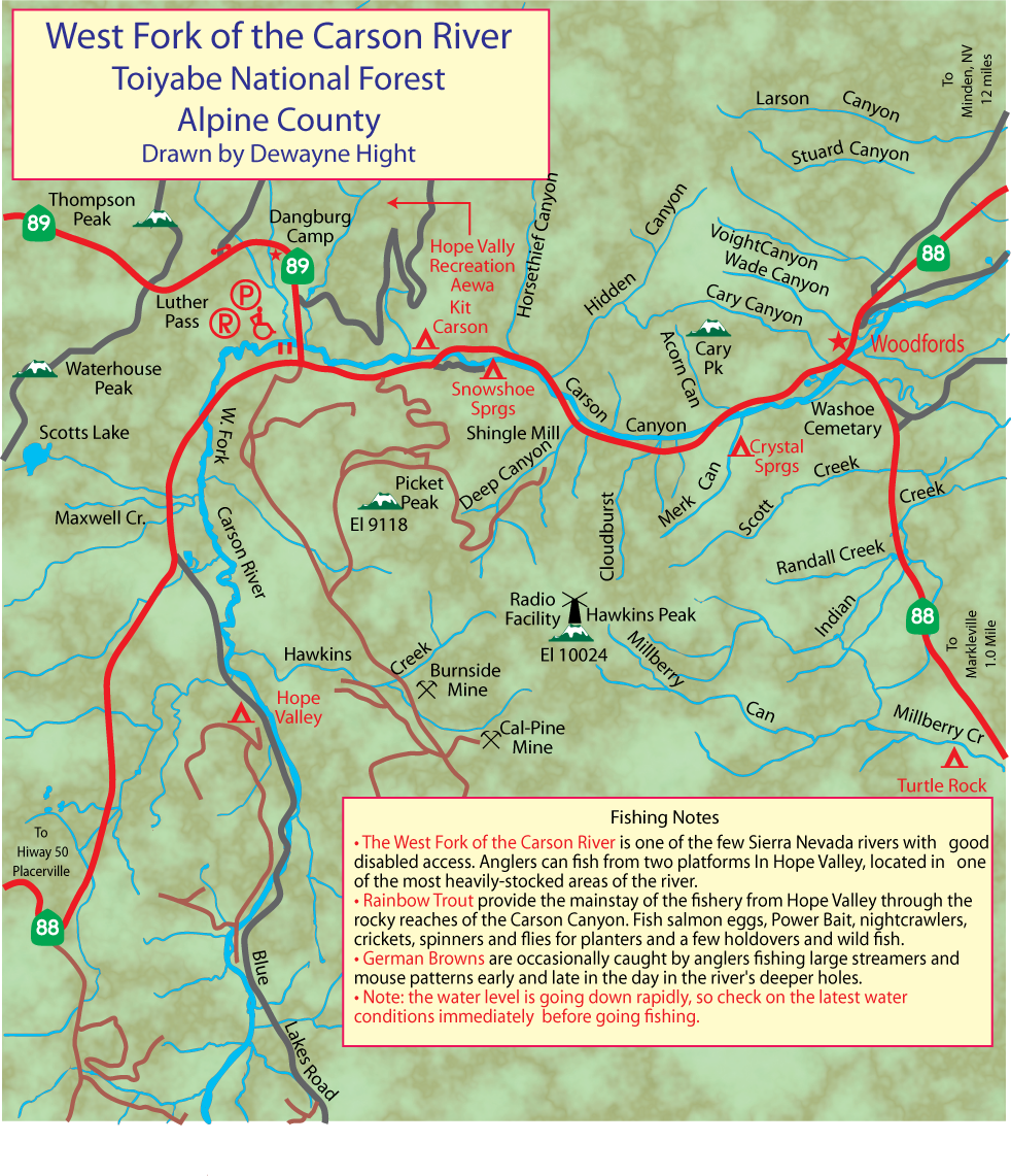 West Carson River Map