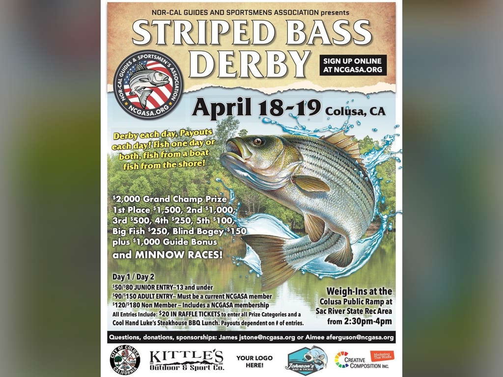 NCGASA Striper Derby TOMORROW